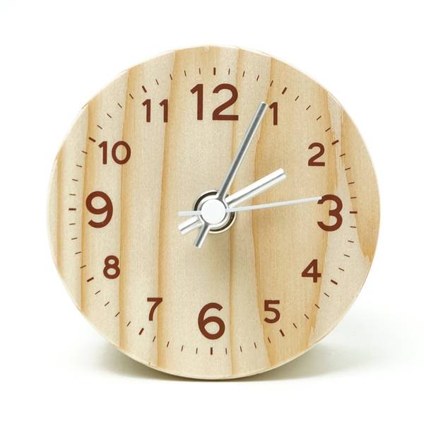 盤面がデザインできる！木製置き時計│ノベルティMOKU